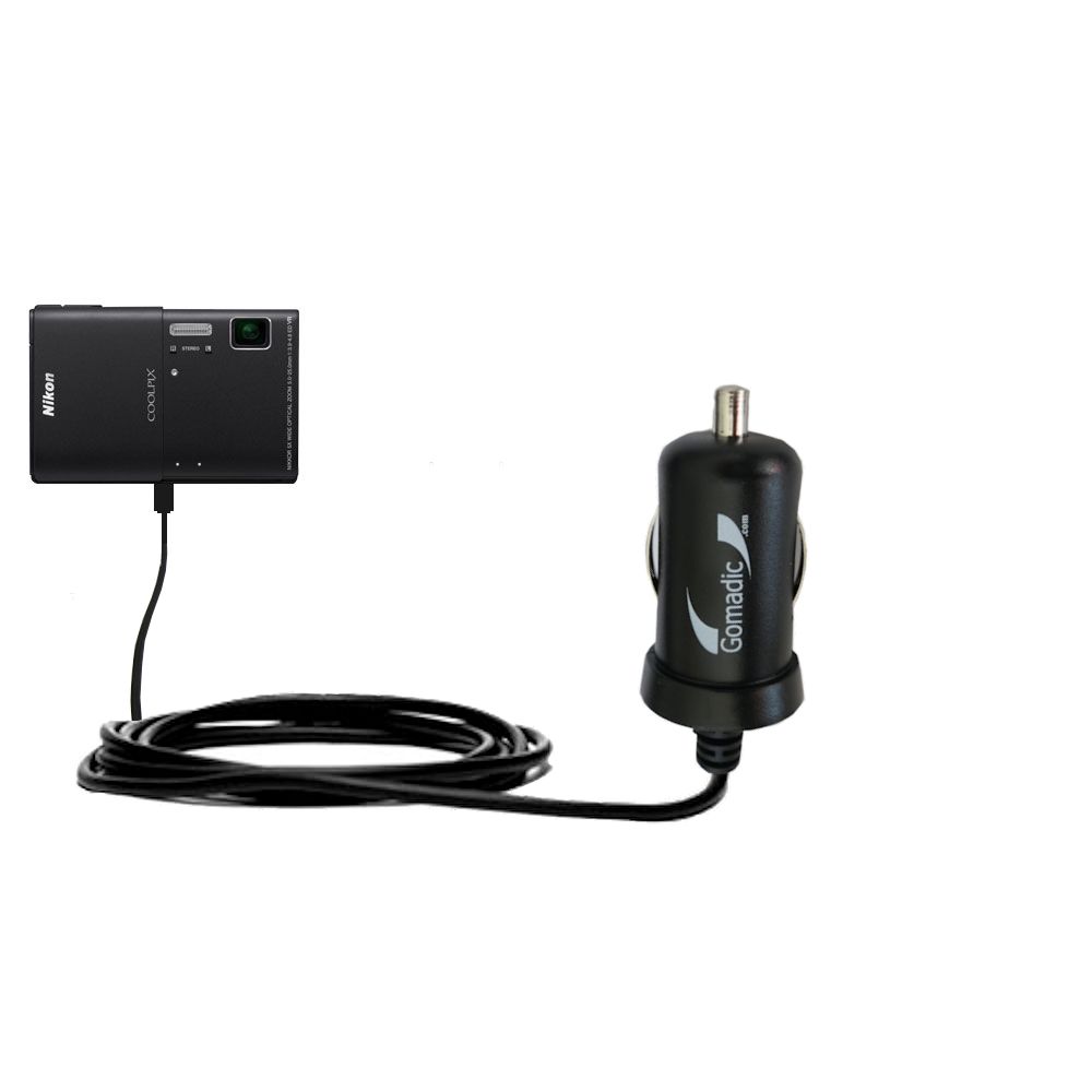 Mini Car Charger compatible with the Nikon Coolpix S100