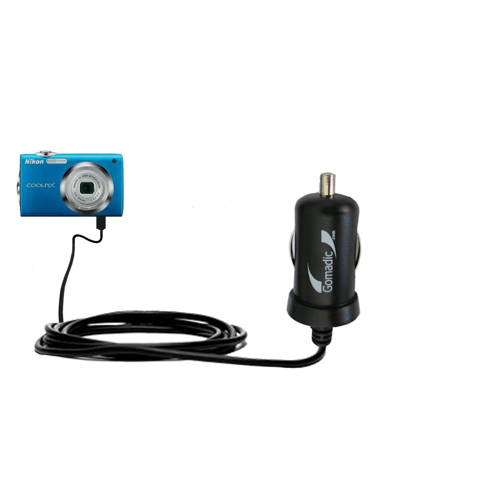 Mini Car Charger compatible with the Nikon Coolpix S205