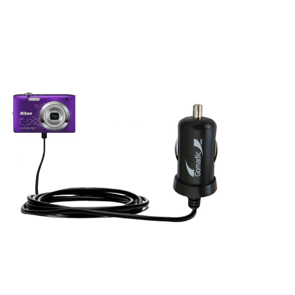Mini Car Charger compatible with the Nikon Coolpix S2600
