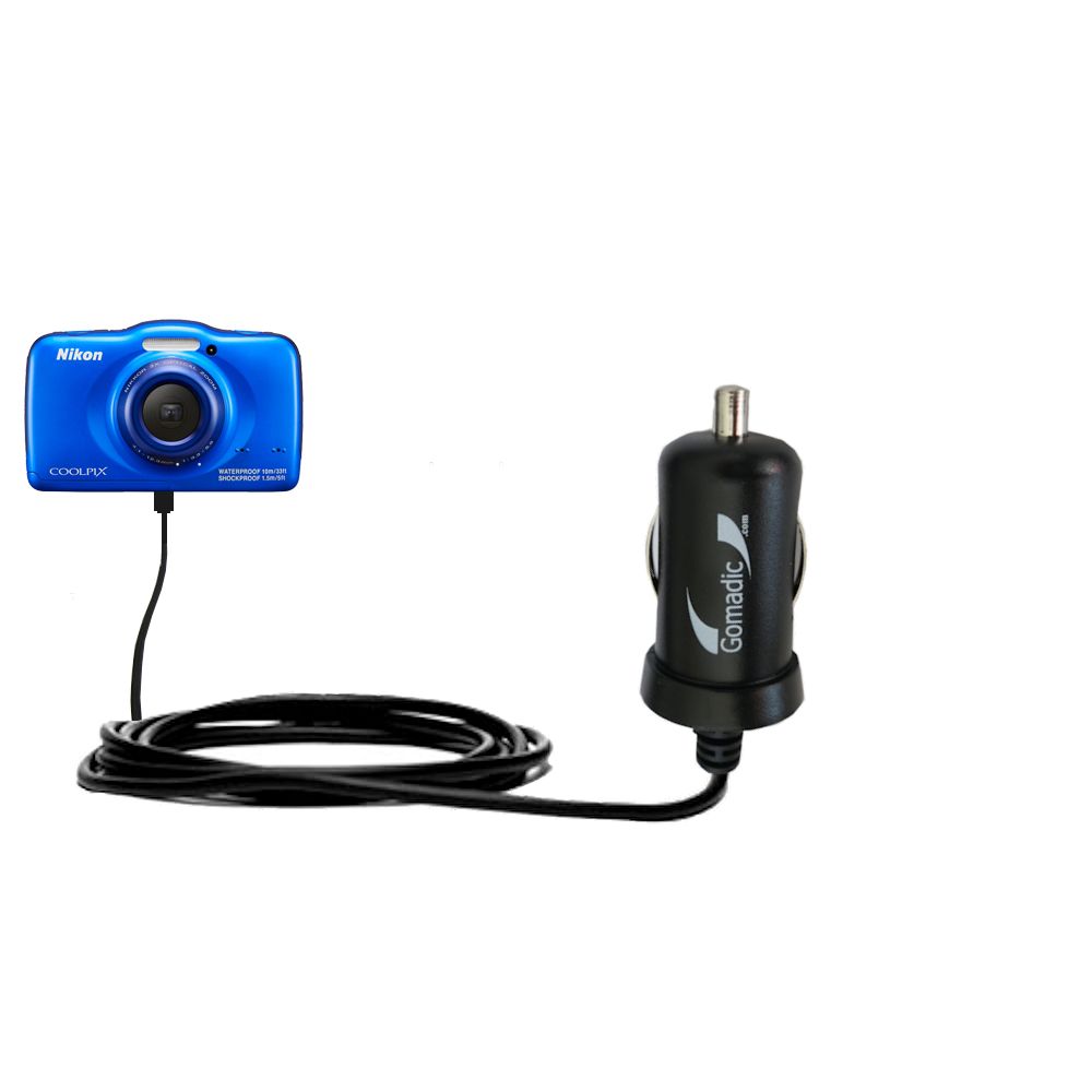 Mini Car Charger compatible with the Nikon Coolpix S32