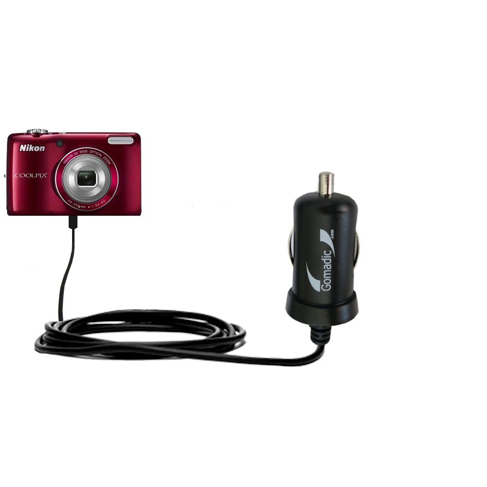 Mini Car Charger compatible with the Nikon Coolpix S4200 / S4300