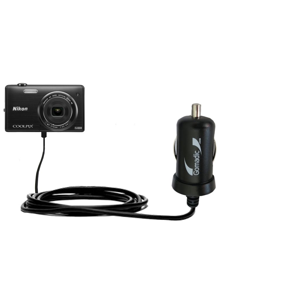 Mini Car Charger compatible with the Nikon Coolpix S5200