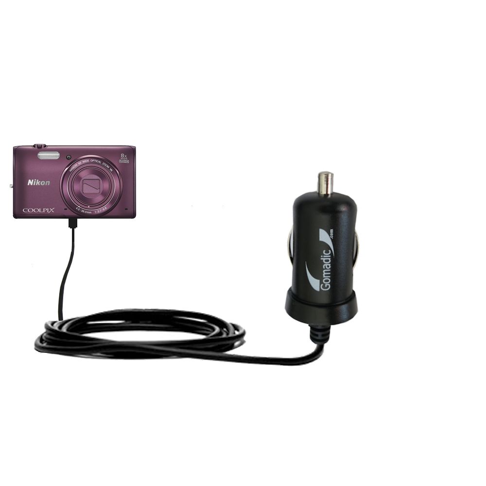 Mini Car Charger compatible with the Nikon Coolpix S5300