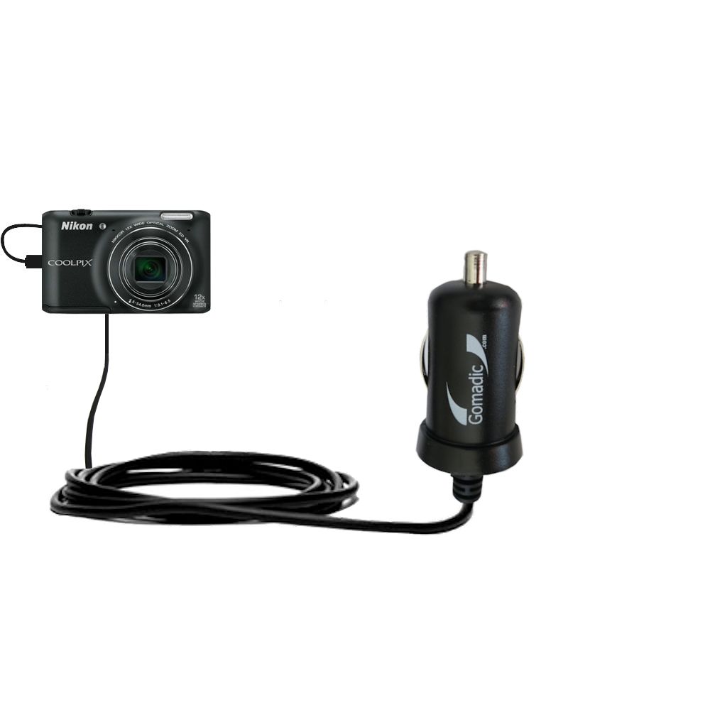 Mini Car Charger compatible with the Nikon Coolpix S6400