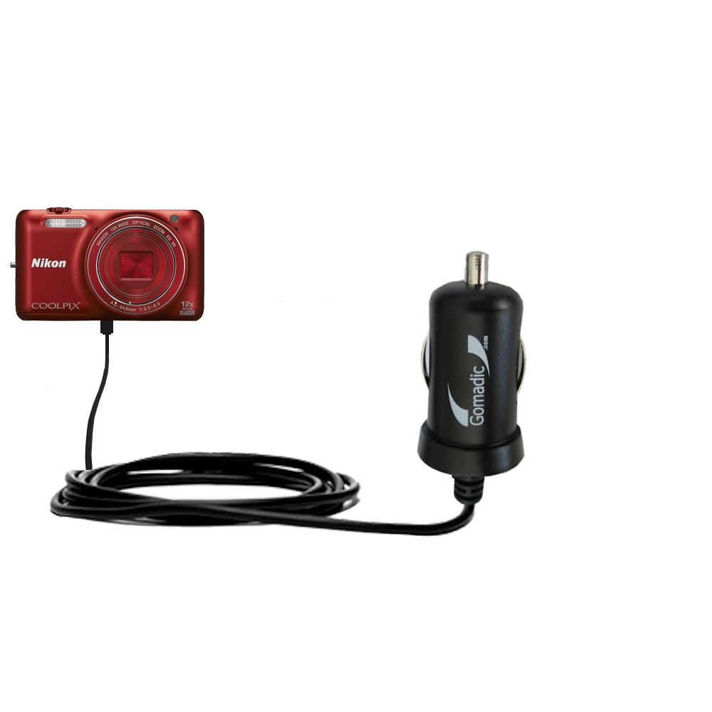 Mini Car Charger compatible with the Nikon Coolpix S6600