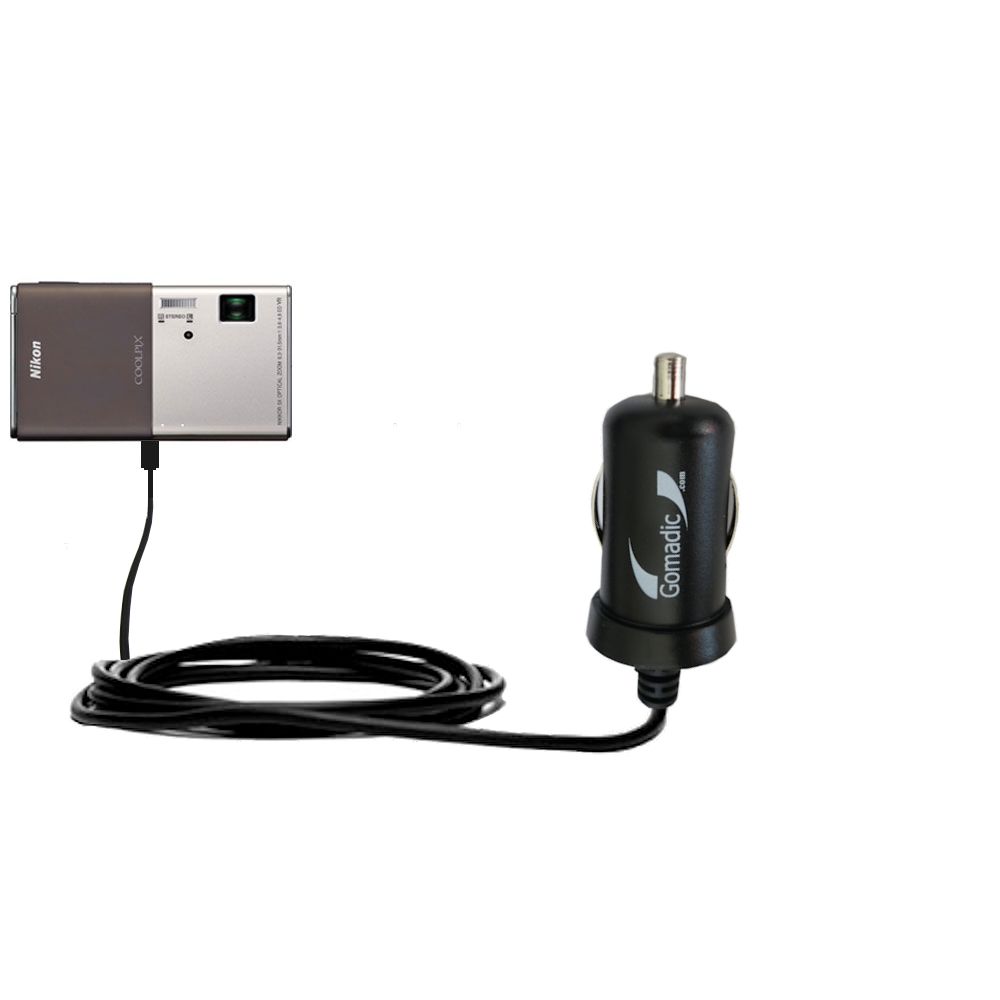 Mini Car Charger compatible with the Nikon Coolpix S80