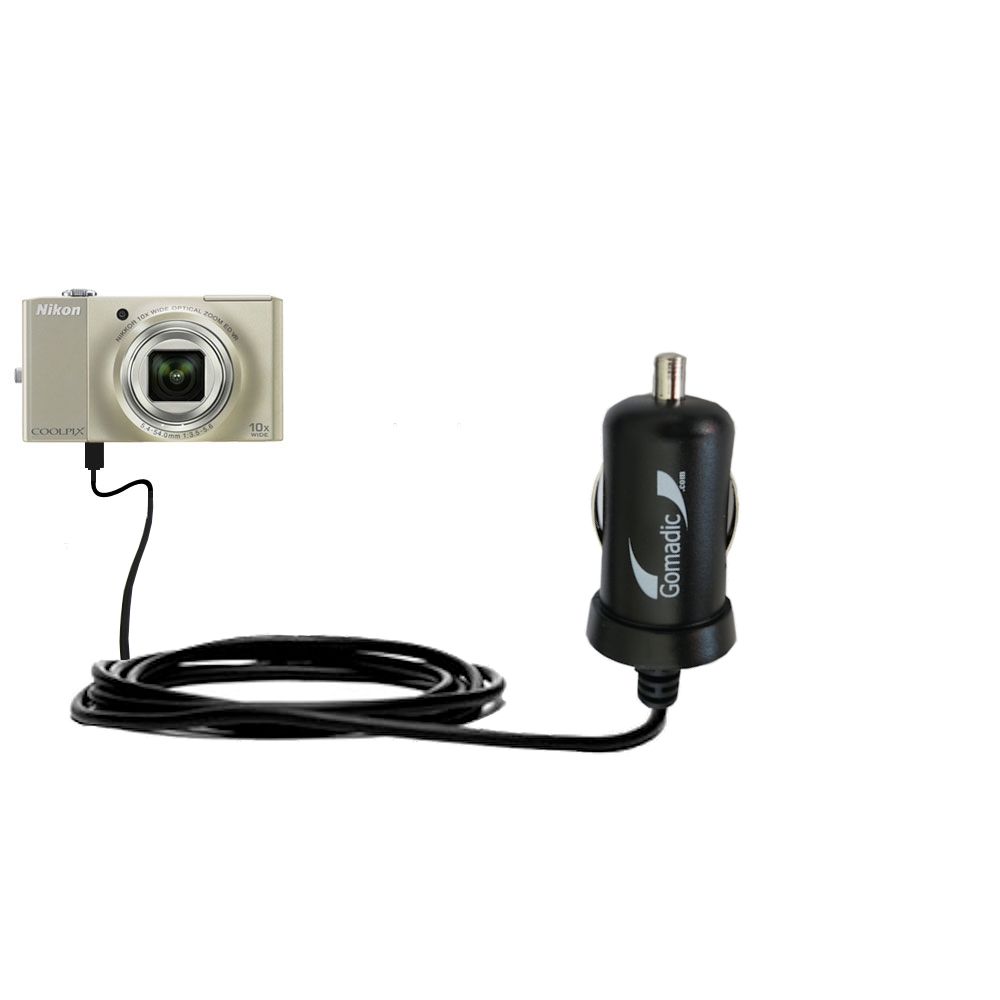 Mini Car Charger compatible with the Nikon Coolpix S8000