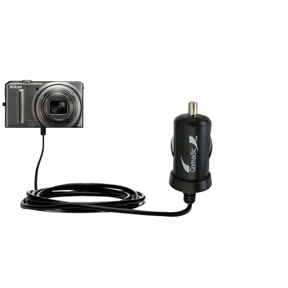 Mini Car Charger compatible with the Nikon Coolpix S9050