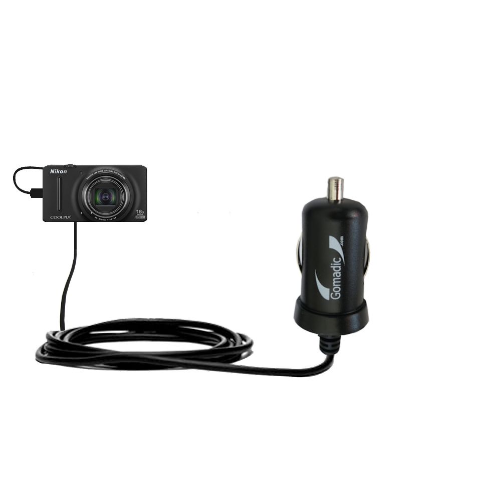 Mini Car Charger compatible with the Nikon Coolpix S9200 / S9300