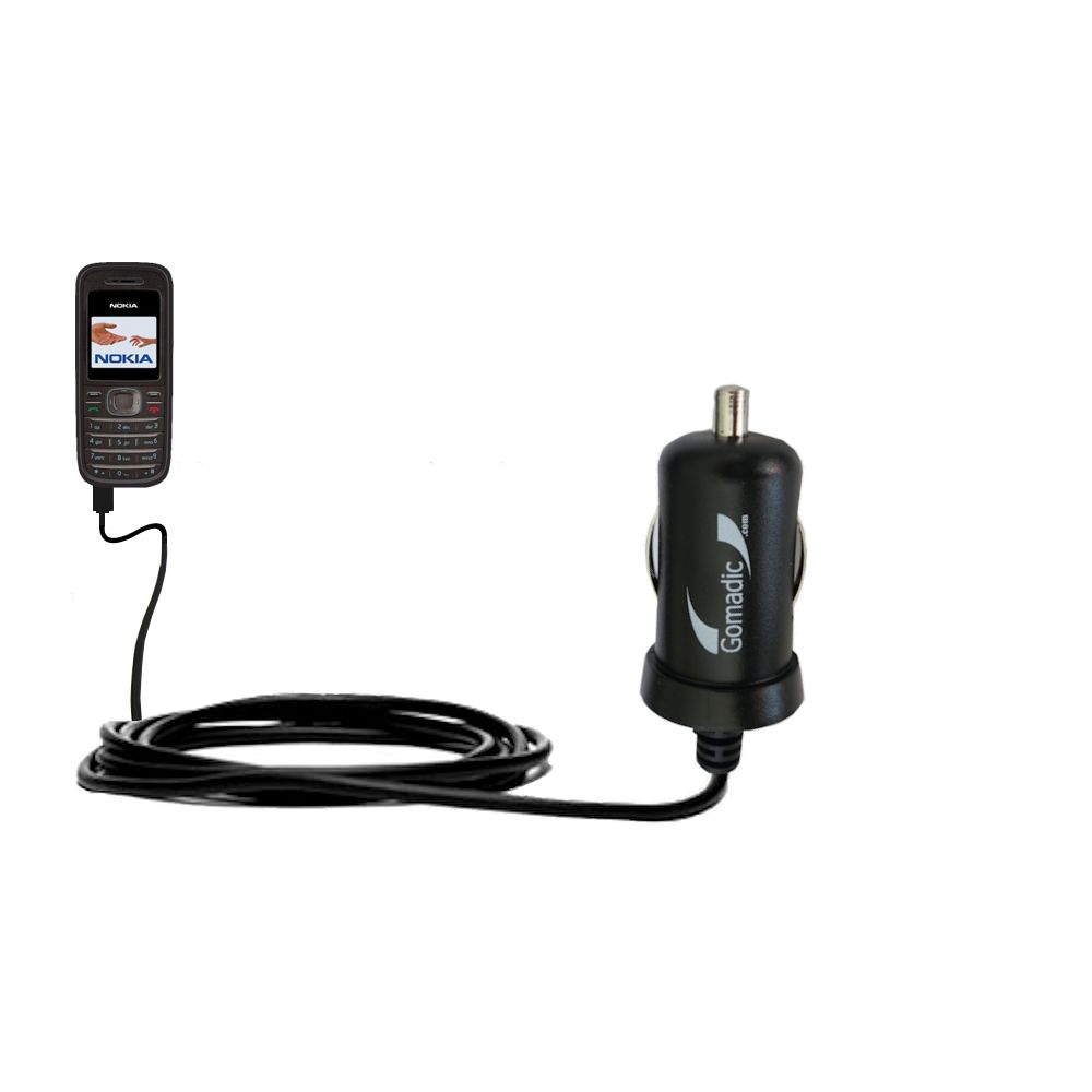 Mini Car Charger compatible with the Nokia 1208