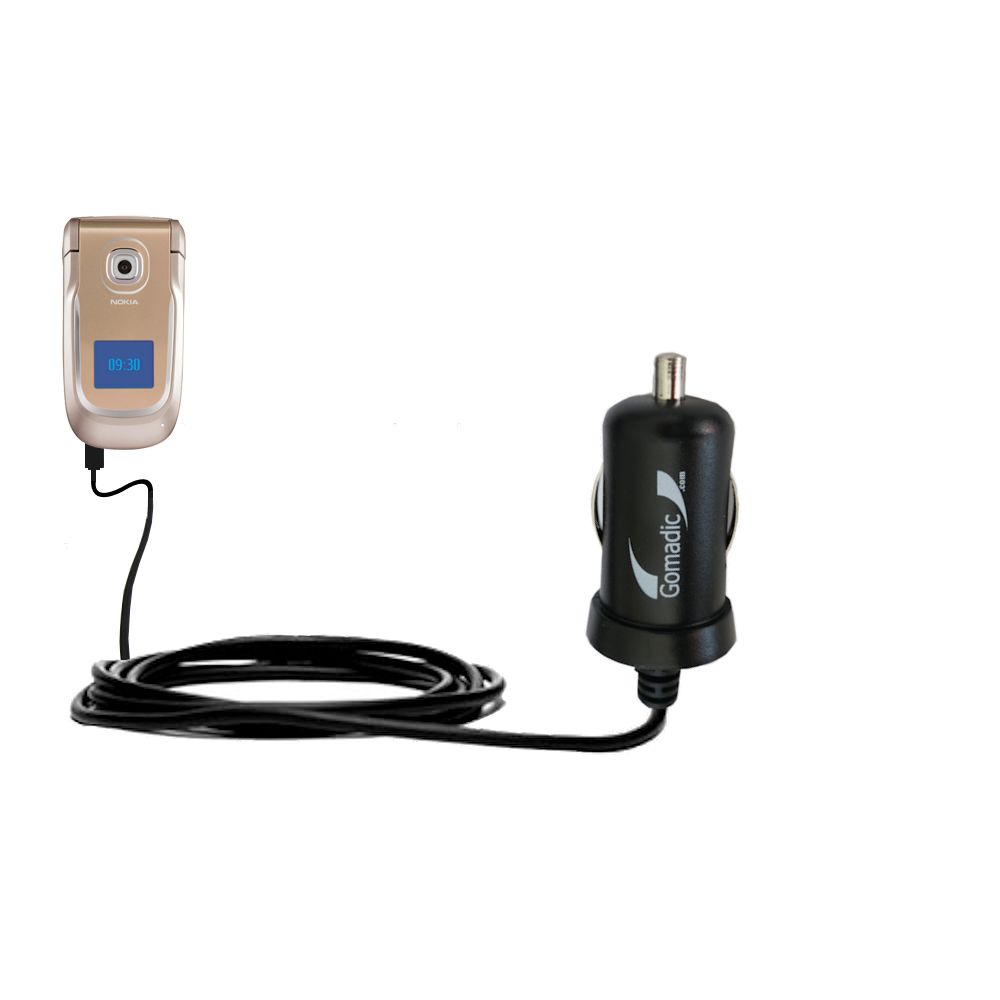Mini Car Charger compatible with the Nokia 2720 2760