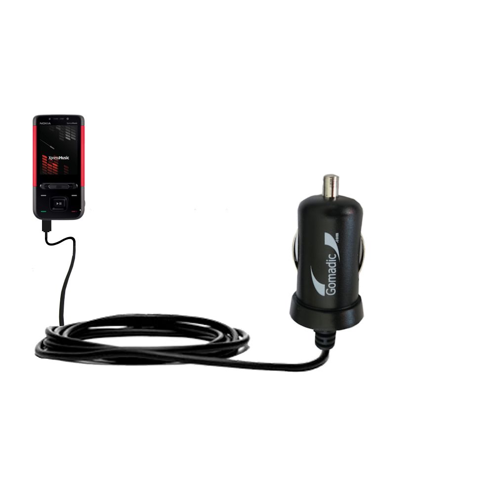 Mini Car Charger compatible with the Nokia 5610 5800