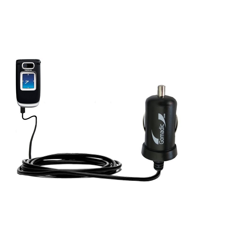 Mini Car Charger compatible with the Nokia 6126 6133 6136