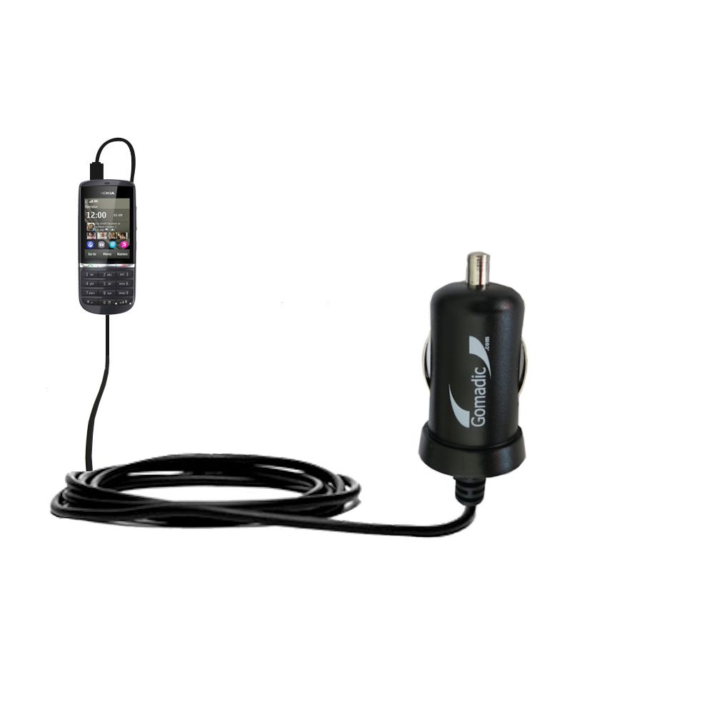 Mini Car Charger compatible with the Nokia Asha 300