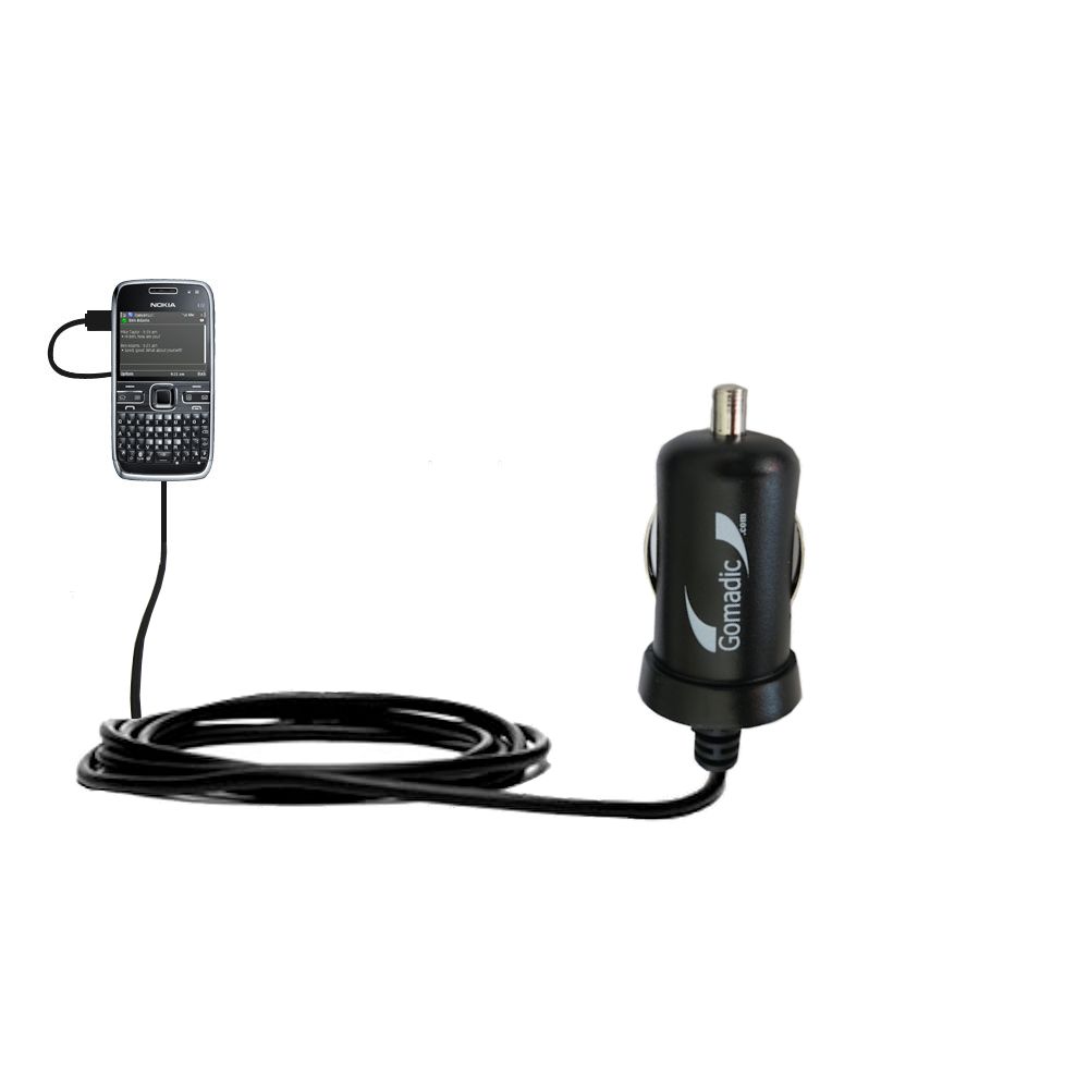 Mini Car Charger compatible with the Nokia E72