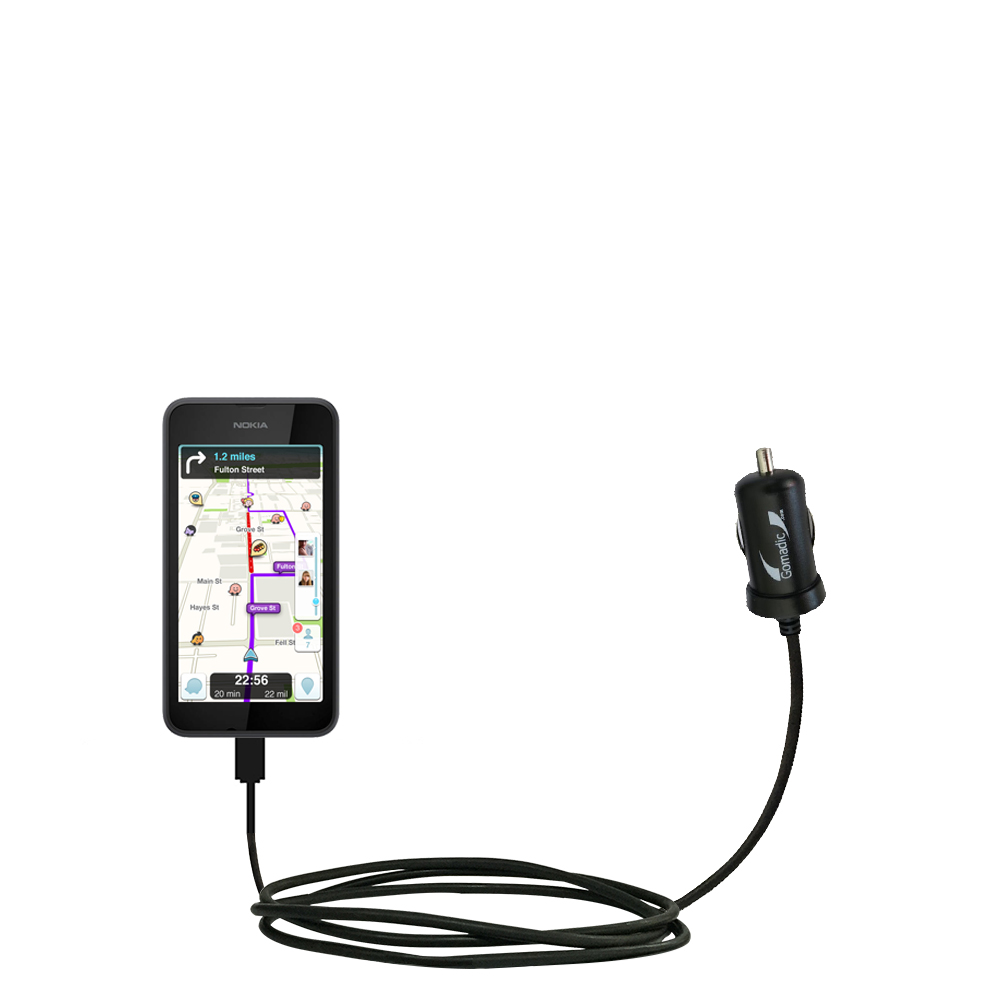 Mini Car Charger compatible with the Nokia Lumia 530
