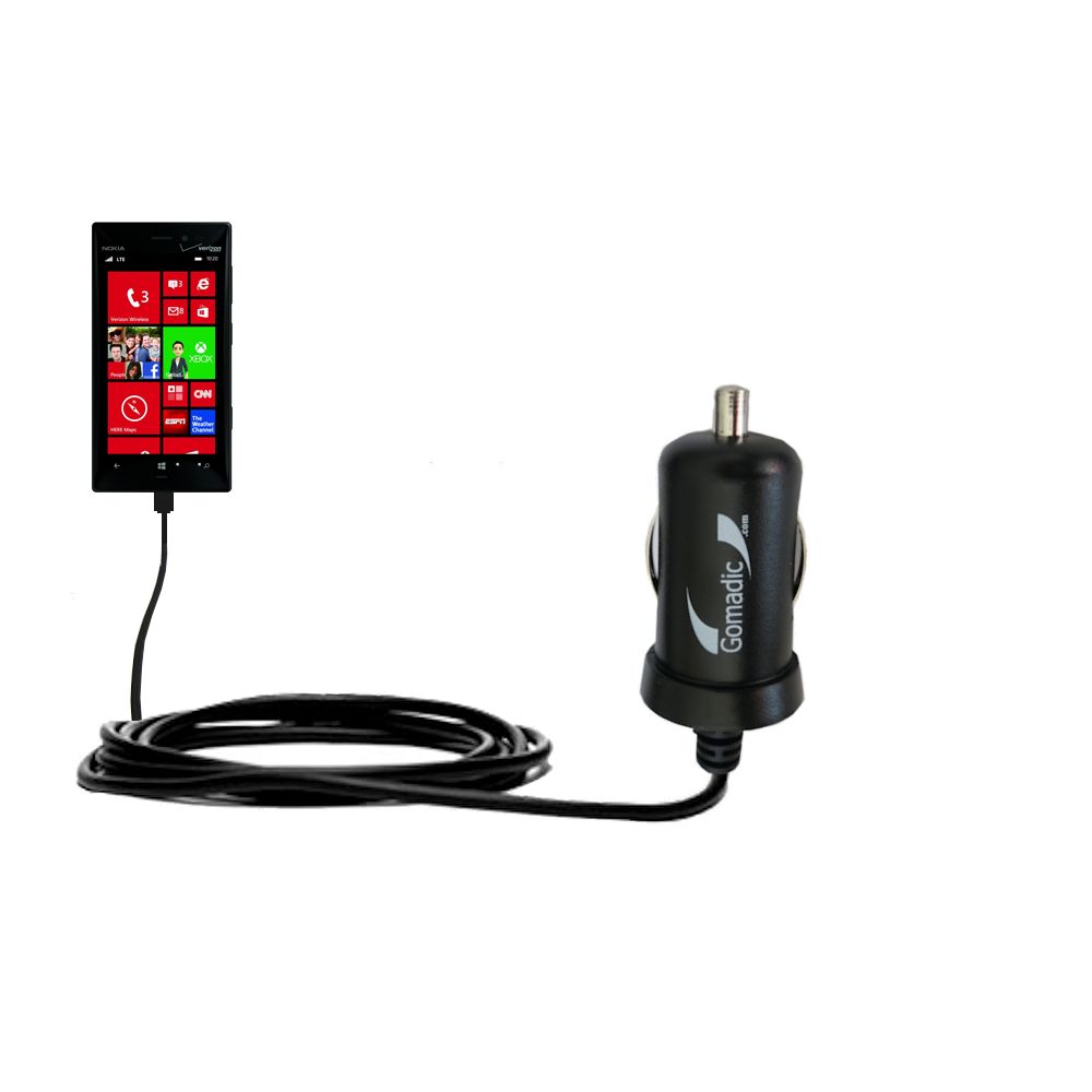 Mini Car Charger compatible with the Nokia Lumia 928