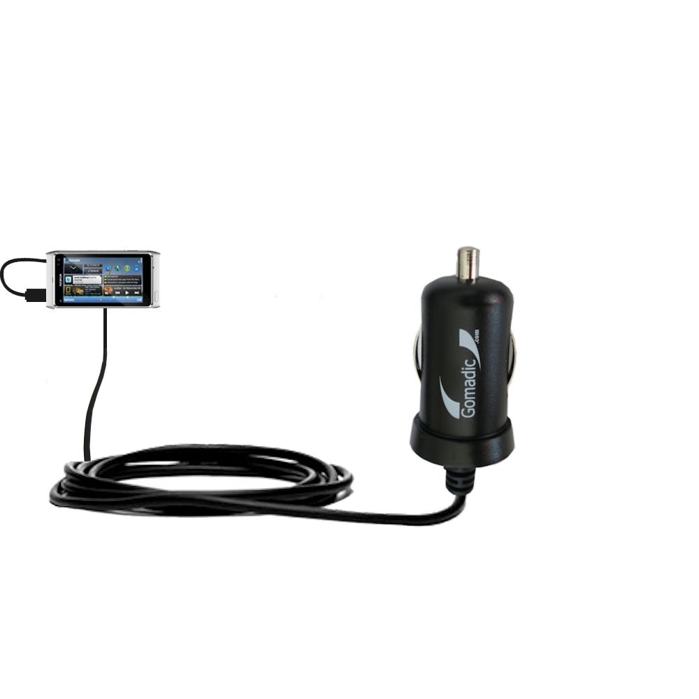 Mini Car Charger compatible with the Nokia N8 / N98