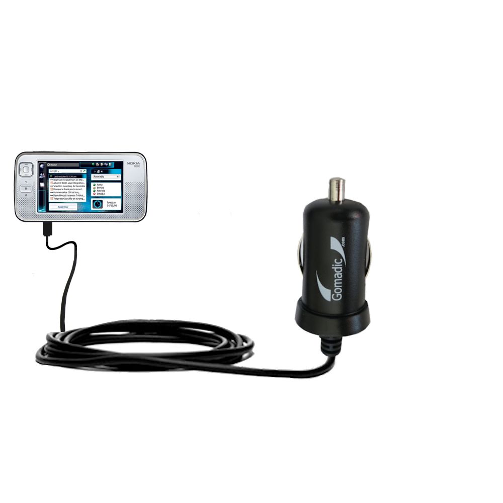 Mini Car Charger compatible with the Nokia N800 N810