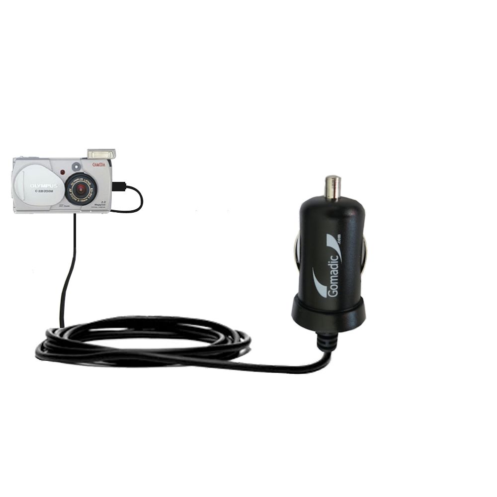 Mini Car Charger compatible with the Olympus C-2 C-220 C-520 Zoom