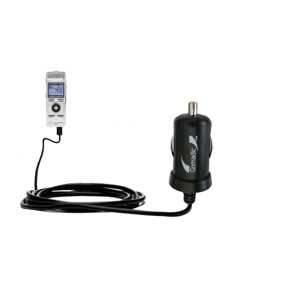 Mini Car Charger compatible with the Olympus DM-420