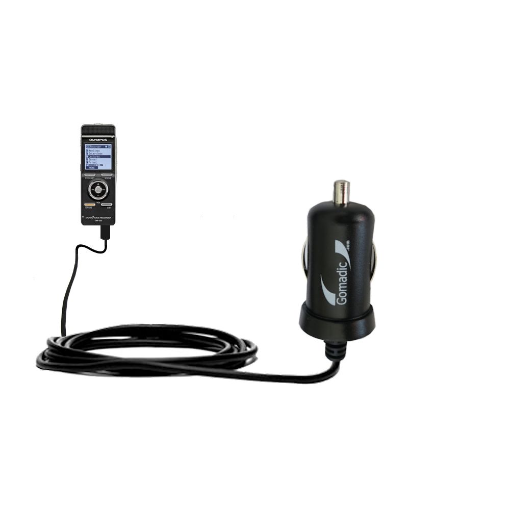 Mini Car Charger compatible with the Olympus DM-520