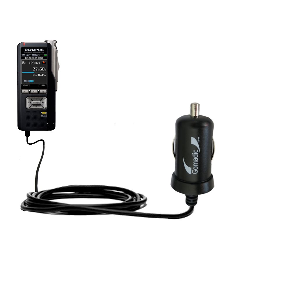 Mini Car Charger compatible with the Olympus DS-3500