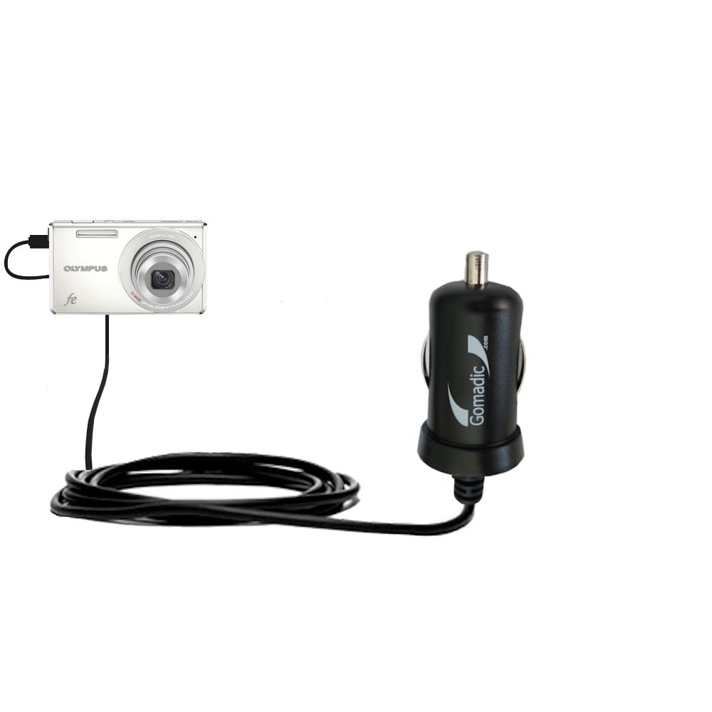 Mini Car Charger compatible with the Olympus FE-5030