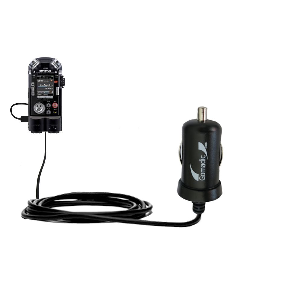 Mini Car Charger compatible with the Olympus LS-100