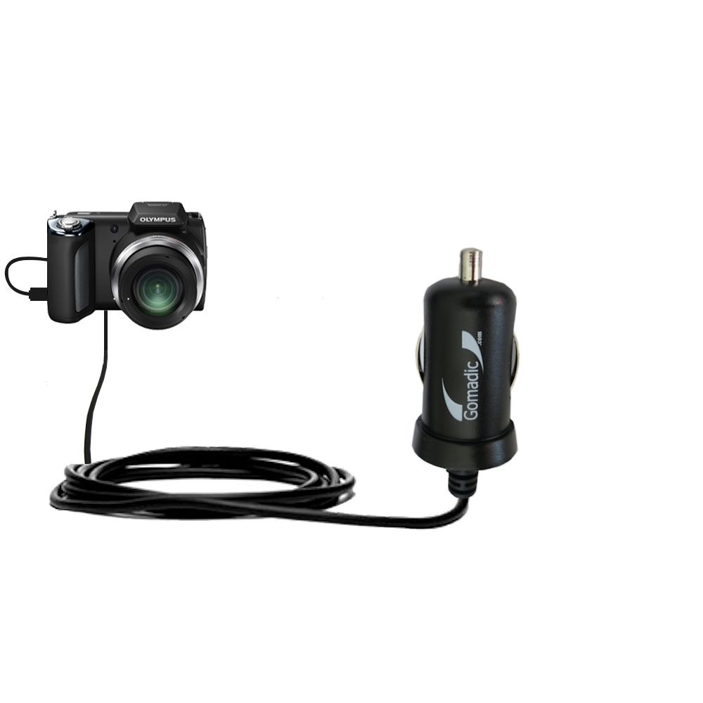 Mini Car Charger compatible with the Olympus SP-620 UZ