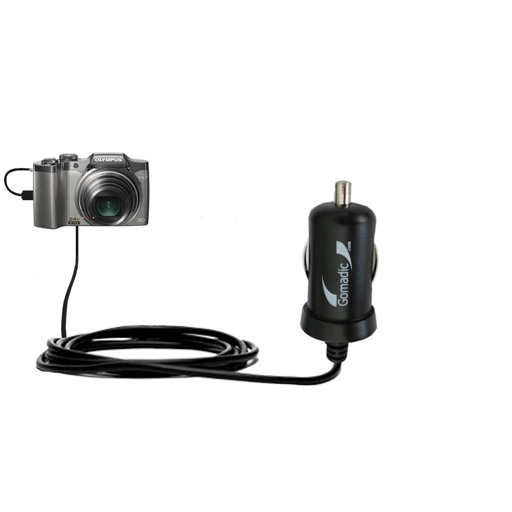 Mini Car Charger compatible with the Olympus SZ-16