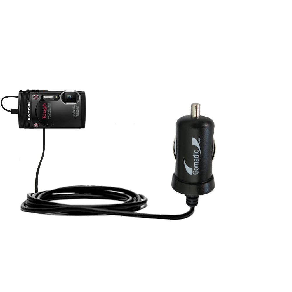 Mini Car Charger compatible with the Olympus Tough TG-850