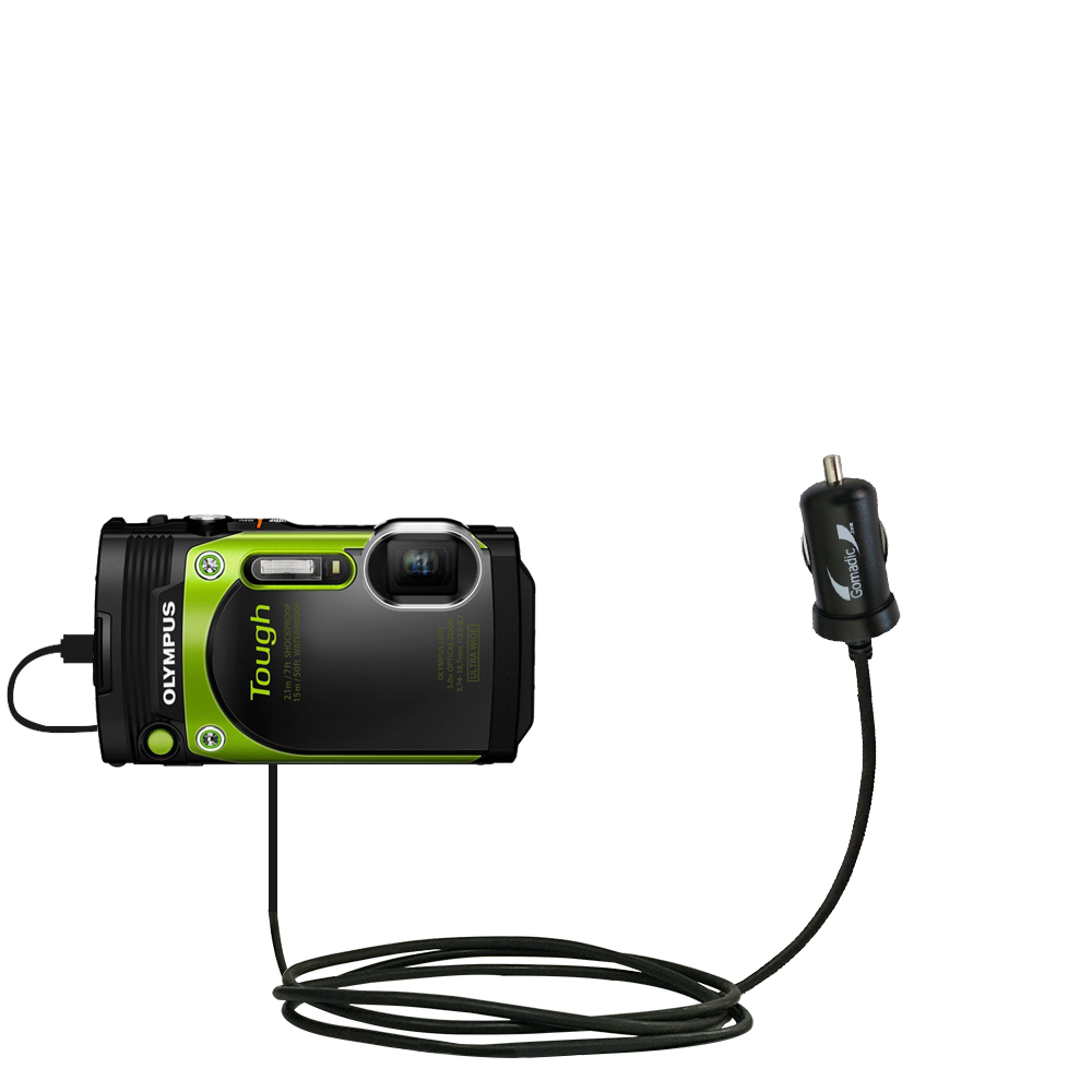 Mini Car Charger compatible with the Olympus Tough TG-870