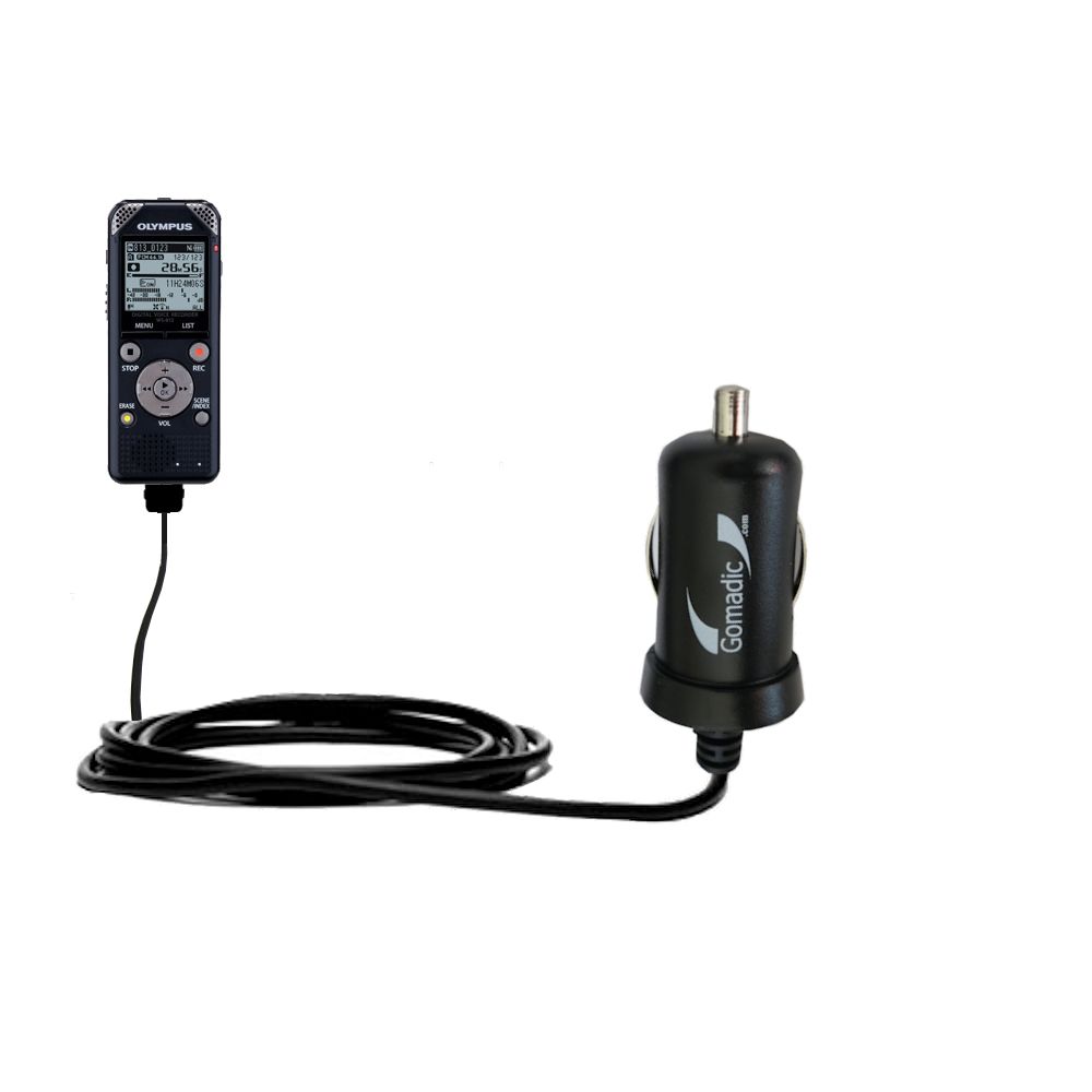 Mini Car Charger compatible with the Olympus WS-802 / WS-803