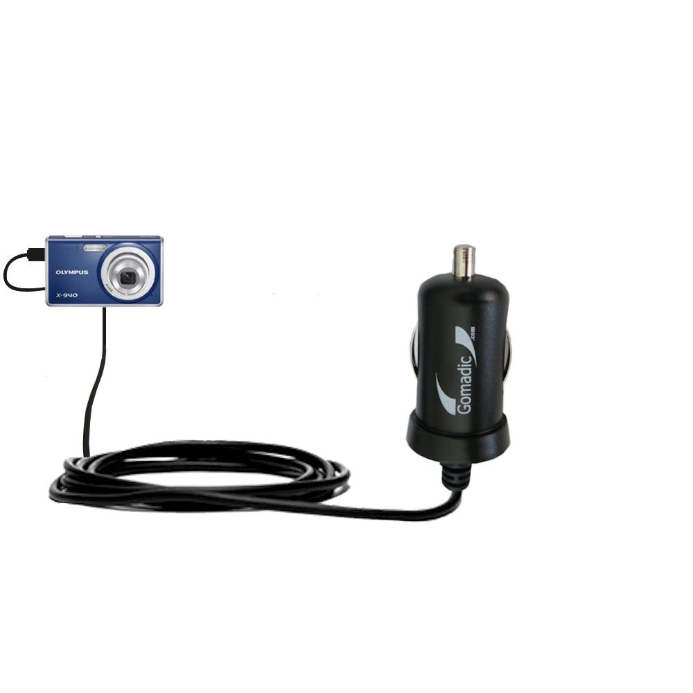 Mini Car Charger compatible with the Olympus X-940