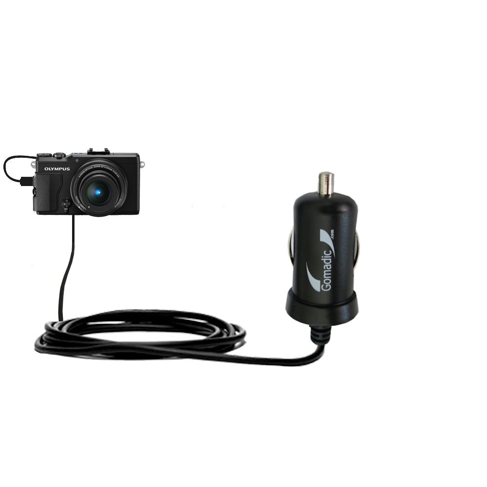 Mini Car Charger compatible with the Olympus XZ-2