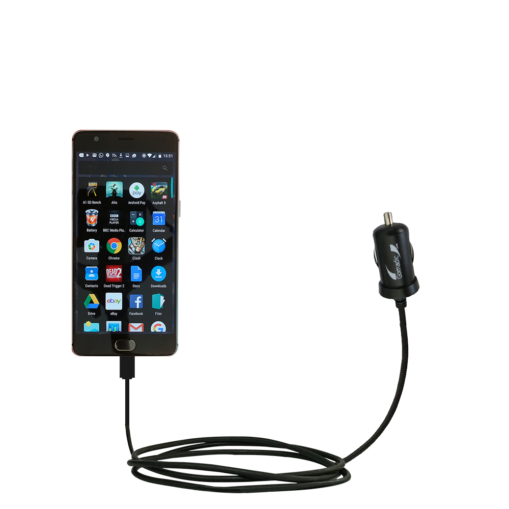 Mini Car Charger compatible with the OnePlus OnePlus Three / 3