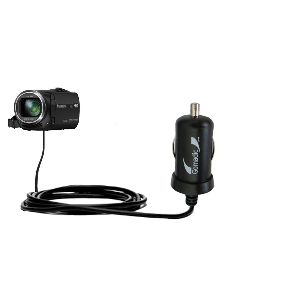 Mini Car Charger compatible with the Panasonic HC-V250 / V250