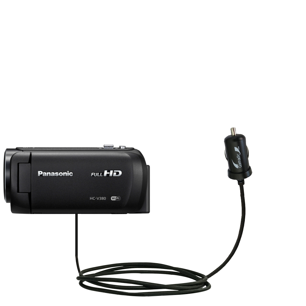Mini Car Charger compatible with the Panasonic HC-V380