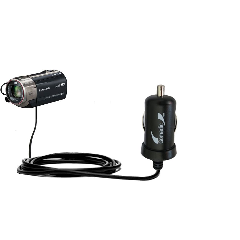 Mini Car Charger compatible with the Panasonic HC-V510 / V520