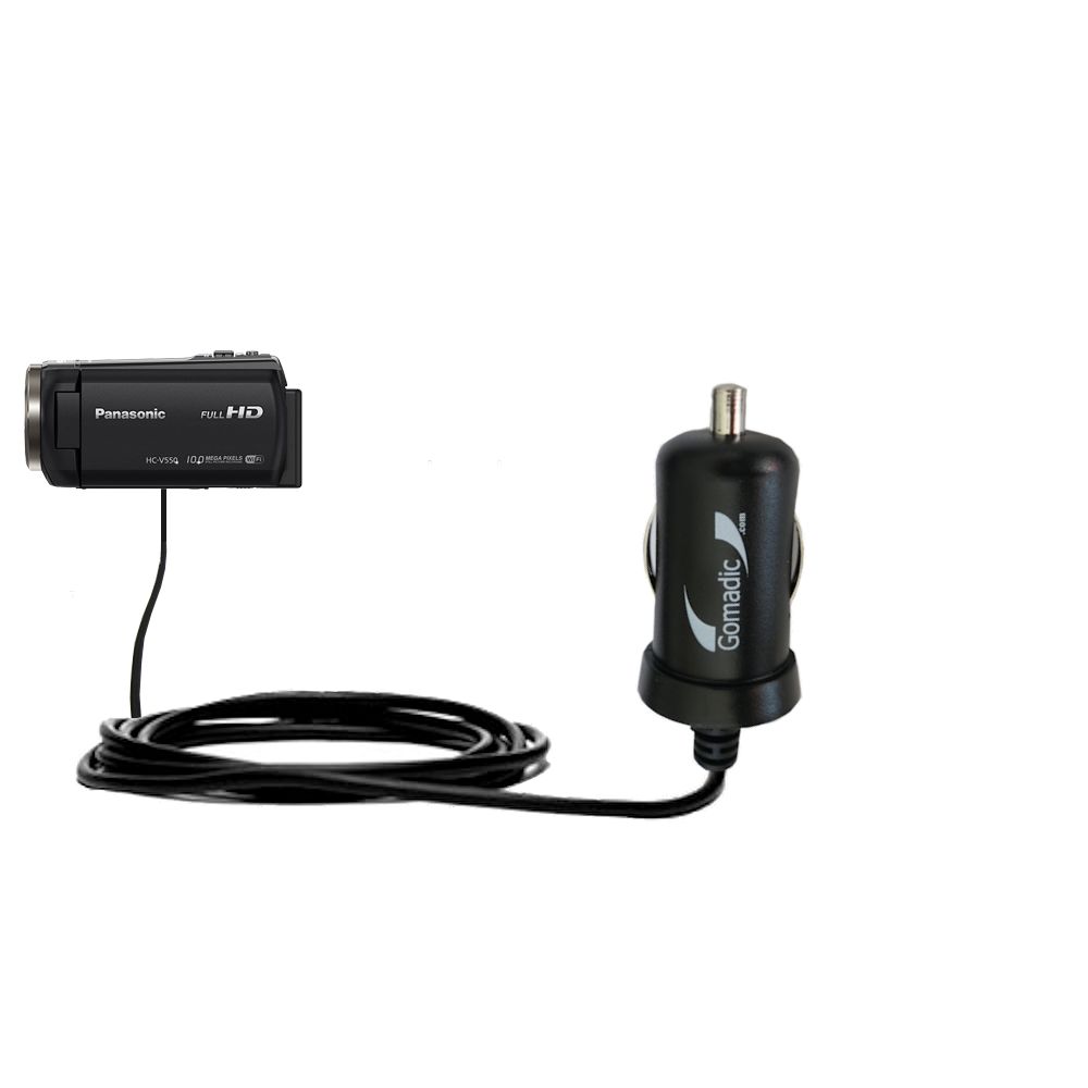Mini Car Charger compatible with the Panasonic HC-V550 / V550