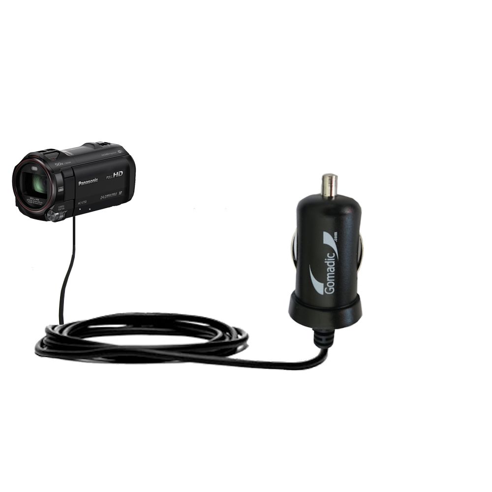Mini Car Charger compatible with the Panasonic HC-V750 / V750