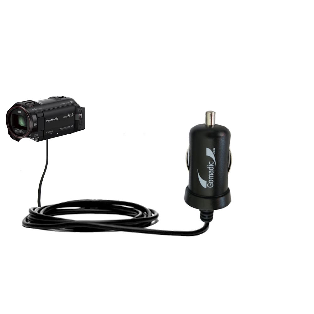 Mini Car Charger compatible with the Panasonic HC-W850 / W850