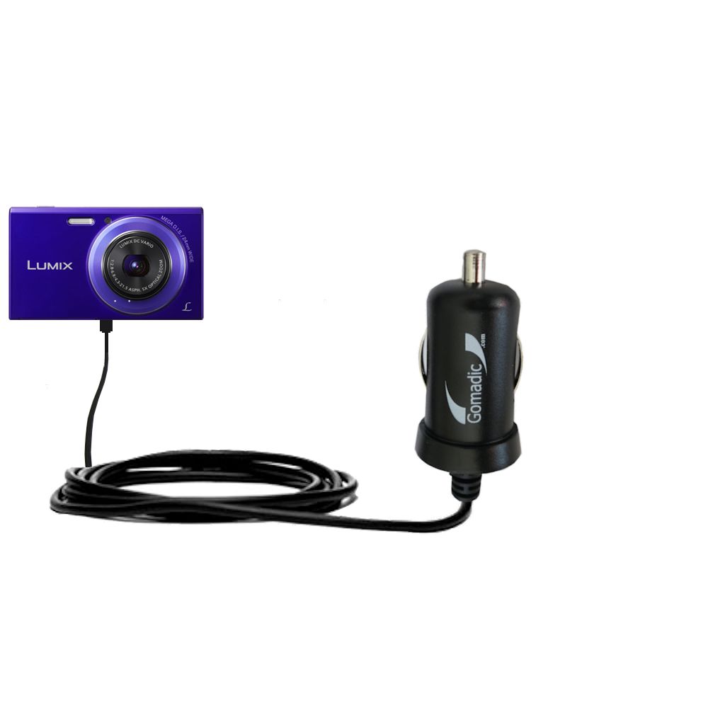 Mini Car Charger compatible with the Panasonic Lumix DMC-FH10V