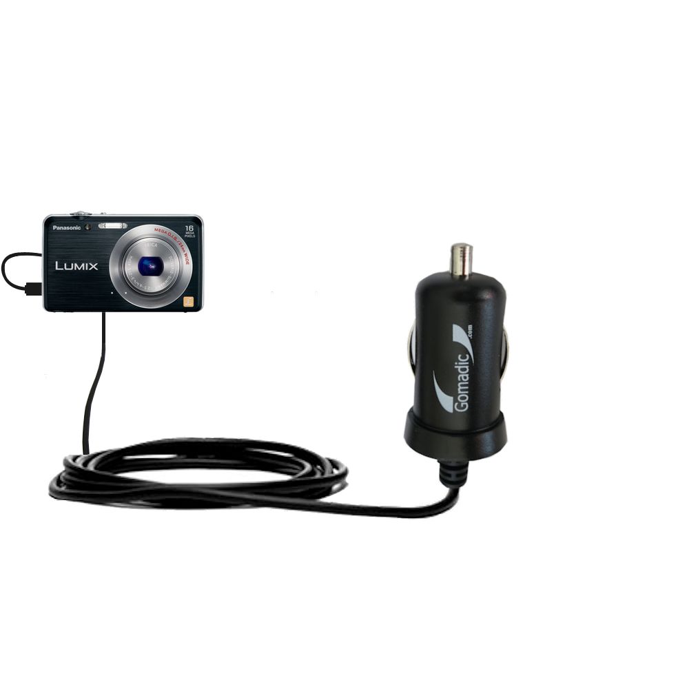 Mini Car Charger compatible with the Panasonic Lumix DMC-FH8K