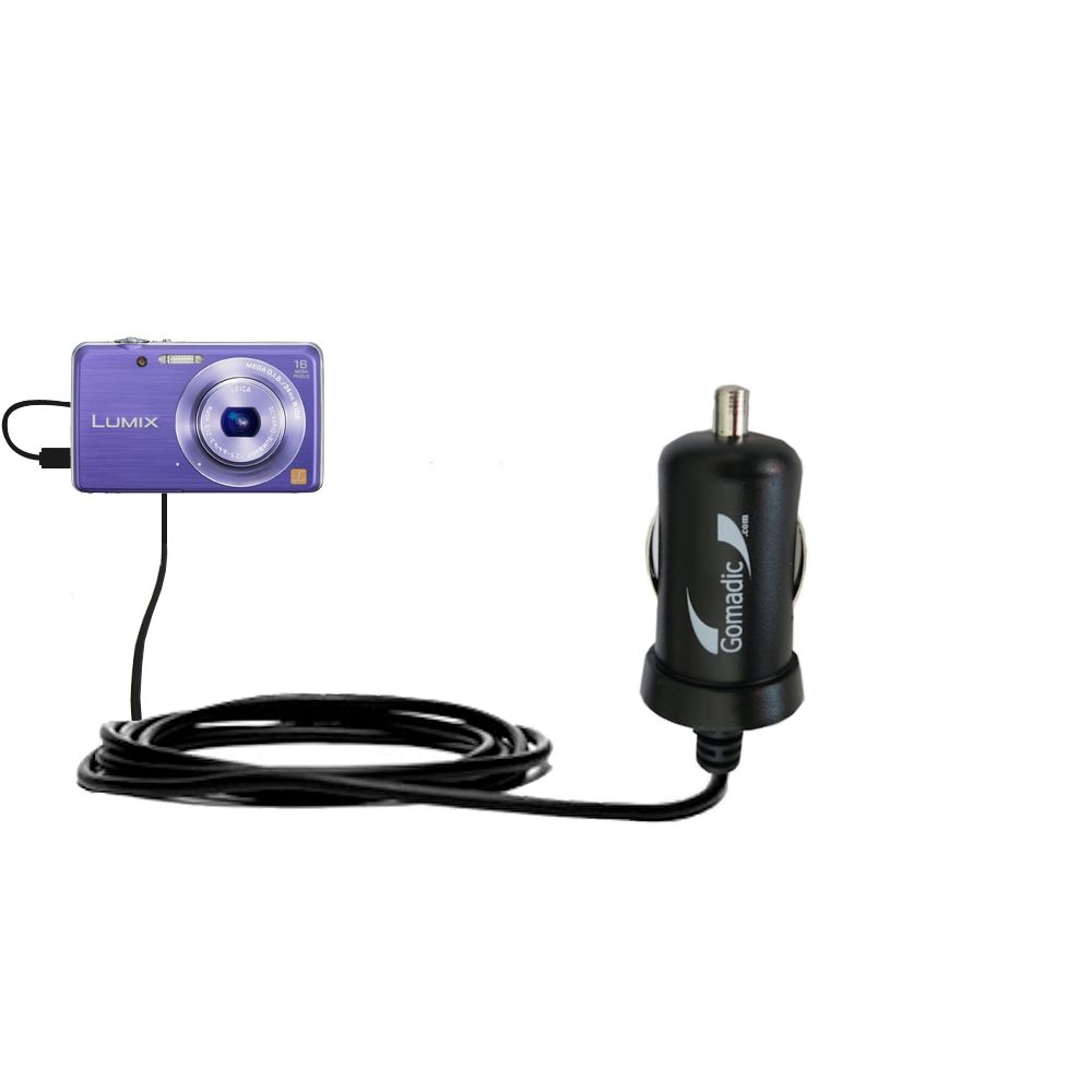 Mini Car Charger compatible with the Panasonic Lumix DMC-FH8V