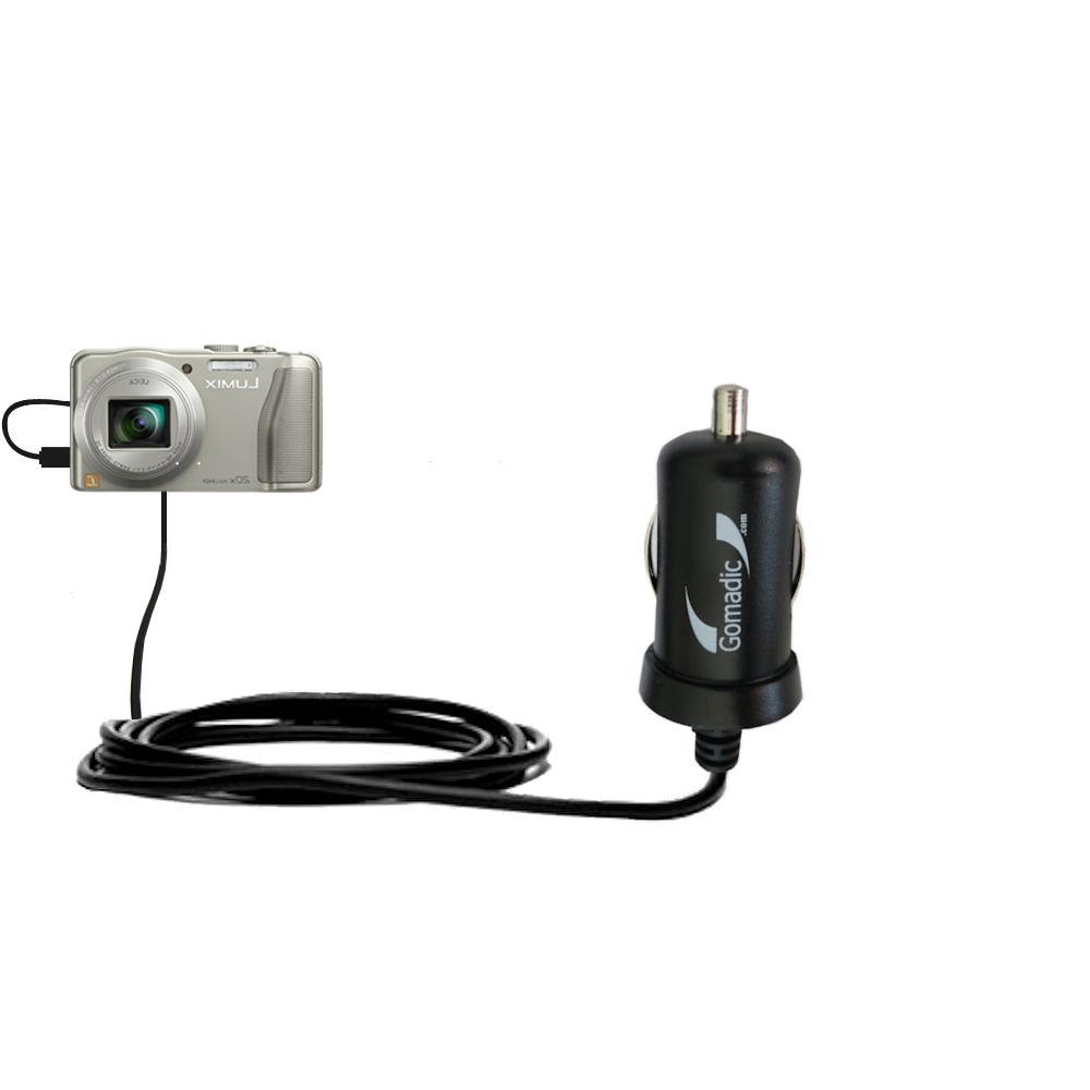 Mini Car Charger compatible with the Panasonic Lumix DMC-ZS25S