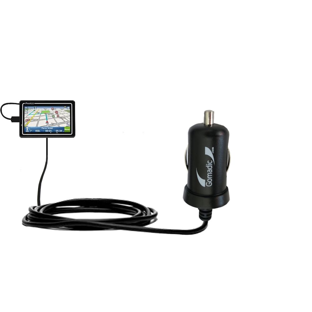 Mini Car Charger compatible with the Pharos Drive 250n