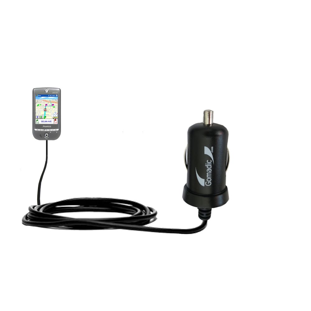 Mini Car Charger compatible with the Pharos GPS 525