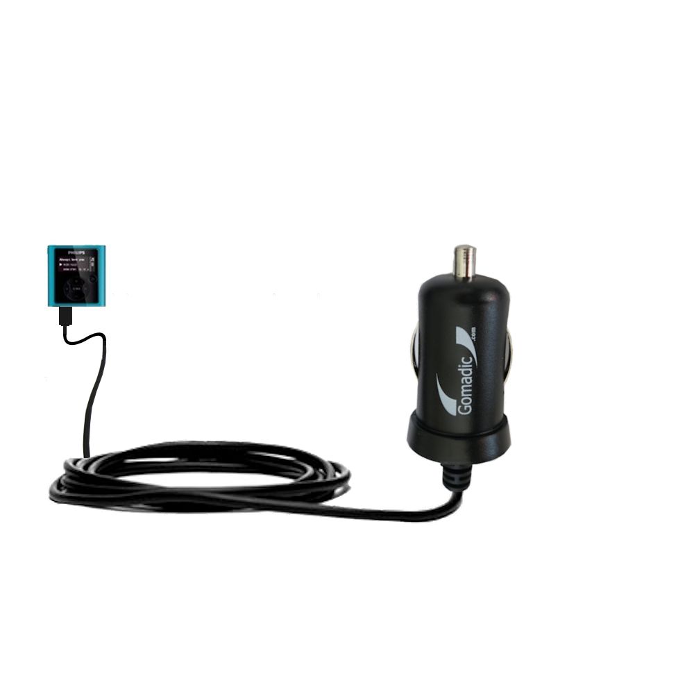 Mini Car Charger compatible with the Philips GoGear SA1926/37